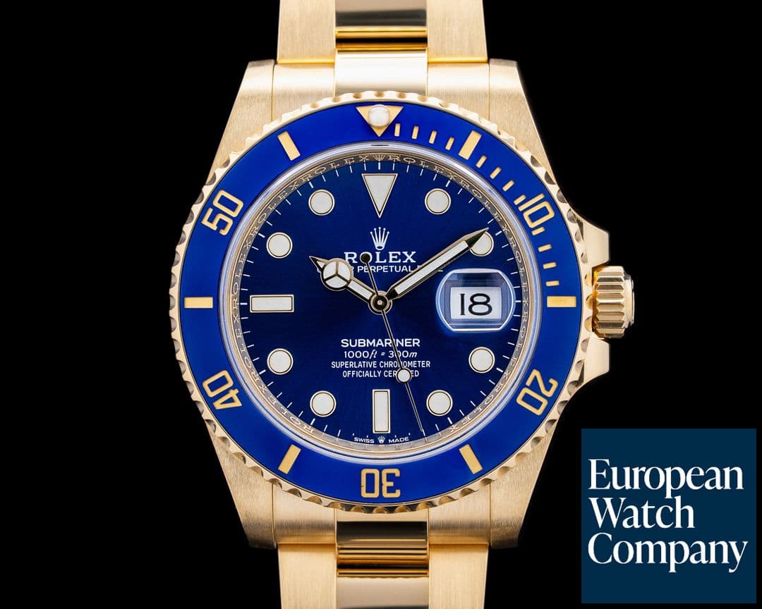 Image of Rolex 126618LB Submariner Date 18K Yellow Gold Blue Dial