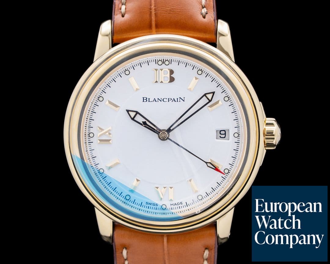 Image of Blancpain 2100 Leman Ultra Slim 18K Yellow Gold Ivory Dial