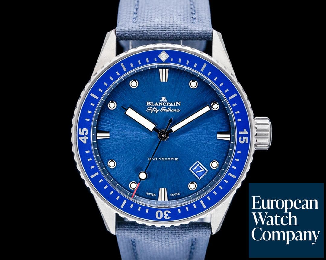 Image of Blancpain Fifty Fathoms Bathyscaphe Ceramic Blue Dial