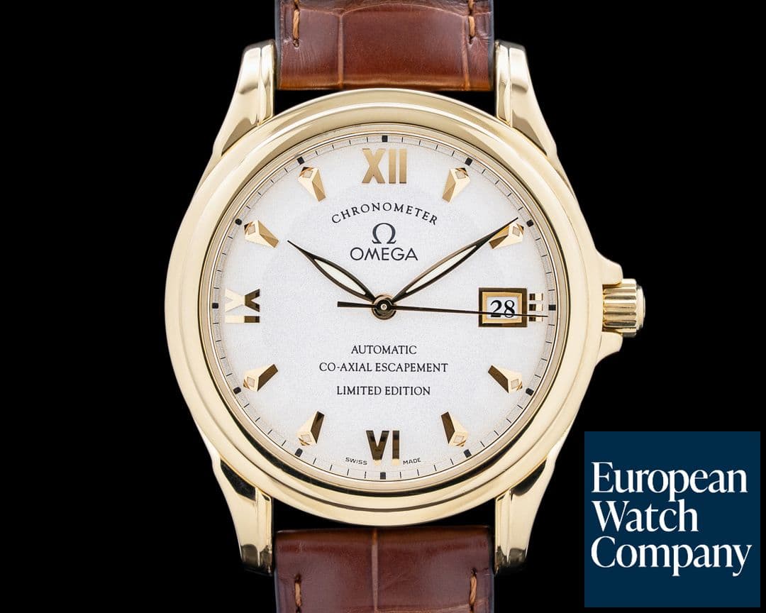 Image of Omega De Ville Co-Axial 18K Yellow Gold White Dial LIMITED