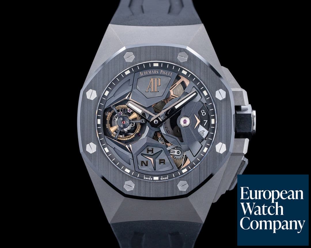 Image of Audemars Piguet 26589IO Royal Oak Concept Flying Tourbillon GMT Titanium Skeleton Dial
