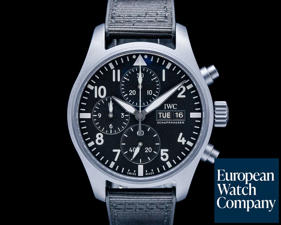 Image of IWC IW388106 Pilot Chronograph 41MM TOP GUN Ceratanium Black Dial