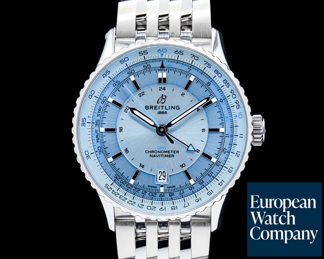 Image of Breitling Navitimer Automatic GMT 41 SS Blue Dial