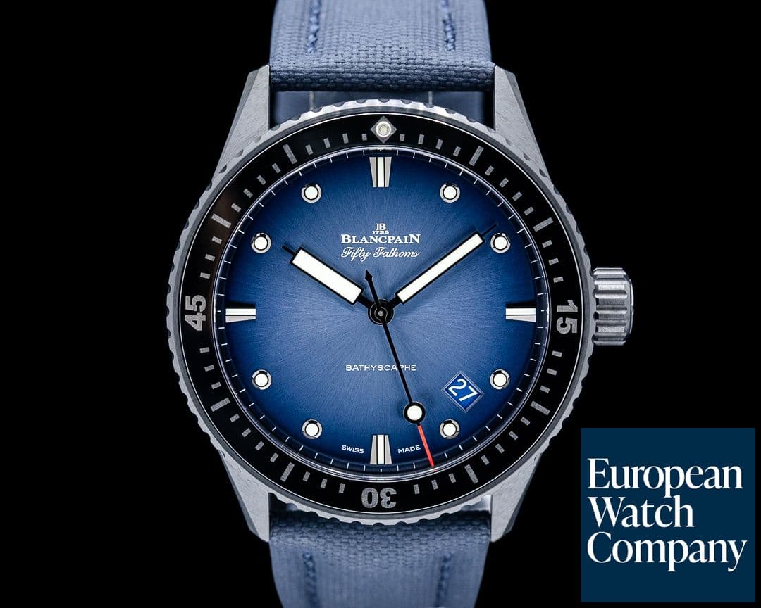 Image of Blancpain Fifty Fathoms Bathyscaphe Ceramic Blue Dial 2025