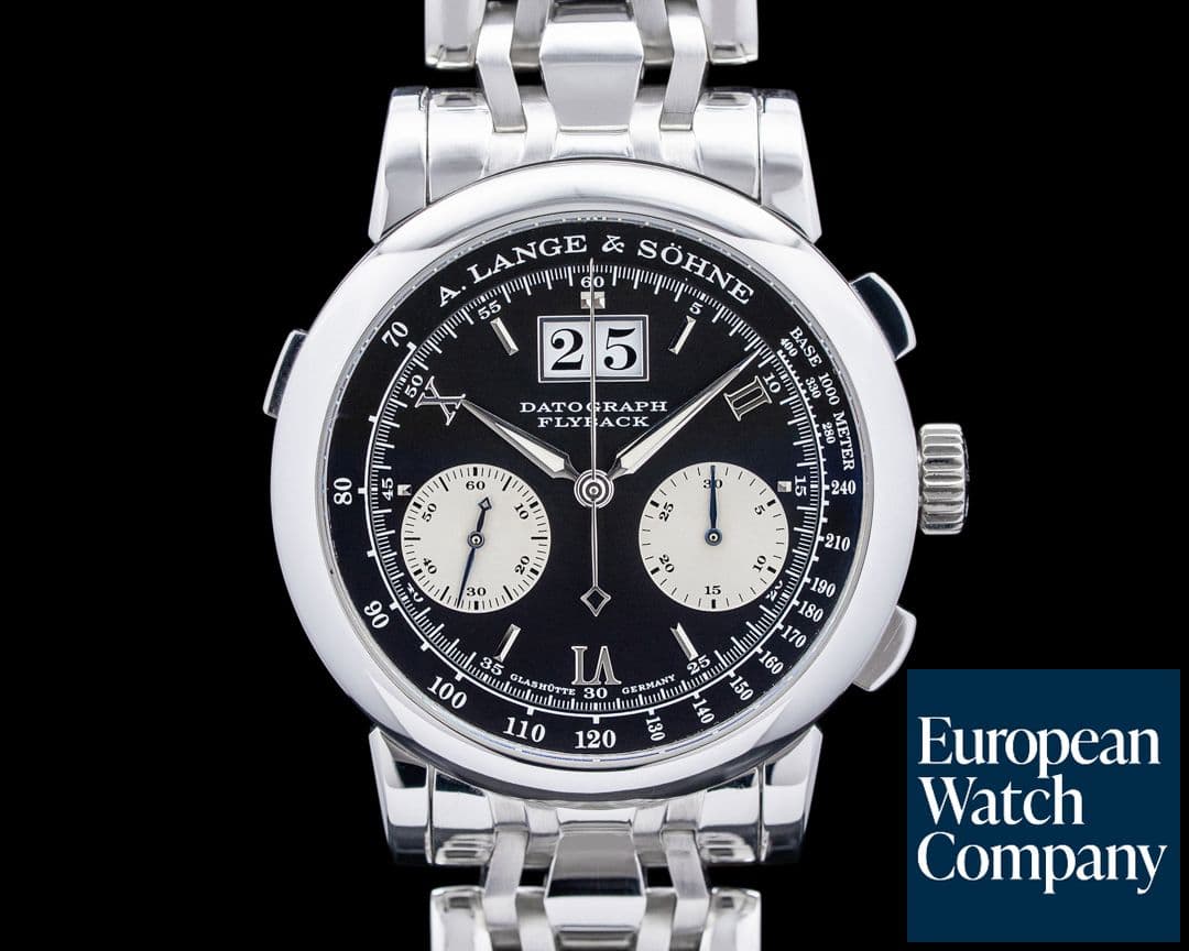 Image of A. Lange and Sohne 403.035 Datograph Flyback Platinum Black Dial WELLENDORFF