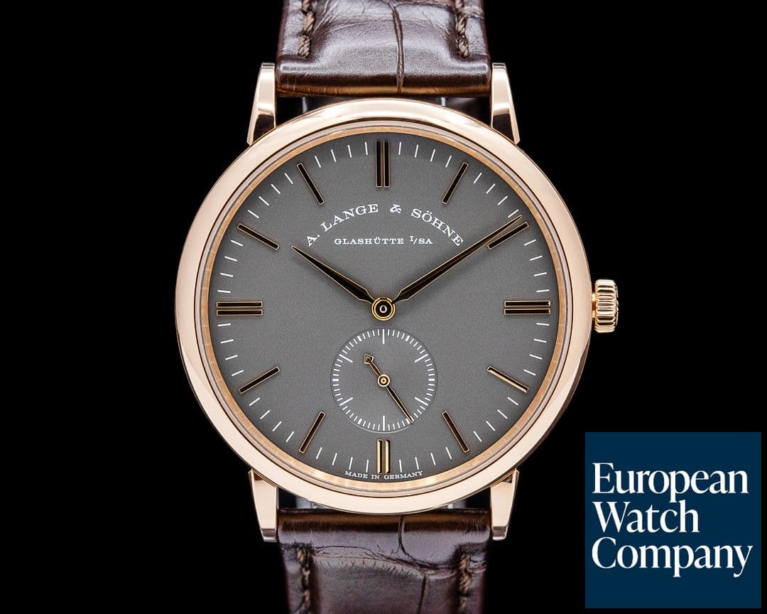 Image of A. Lange and Sohne 216.033 Saxonia Boutique Edition 18K Rose Gold Gray Dial