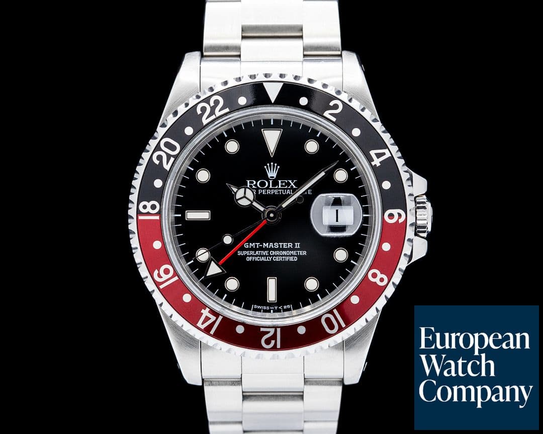 Image of Rolex 16710A GMT-Master II "Coke" SS Black Dial FULL SET