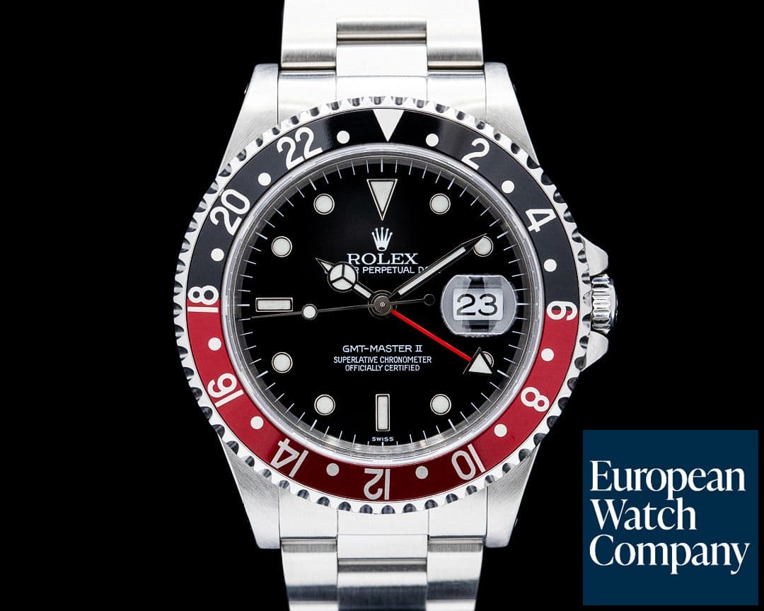 Image of Rolex 16710A GMT-Master II "Coke" SS Black Dial FULL SET