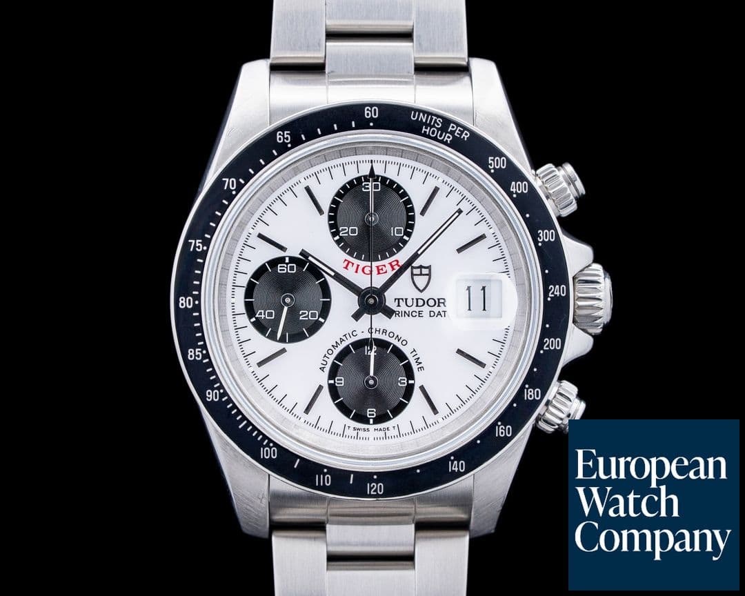 Image of Tudor 79260 Tiger Prince Date Chronograph SS White Dial