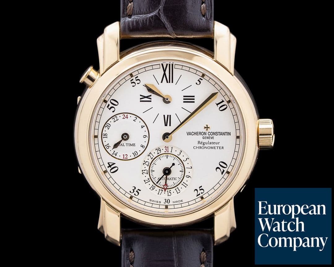 Image of Vacheron Constantin 42005 Malte Dual Time Regulator 18K Yellow Gold Silver Dial
