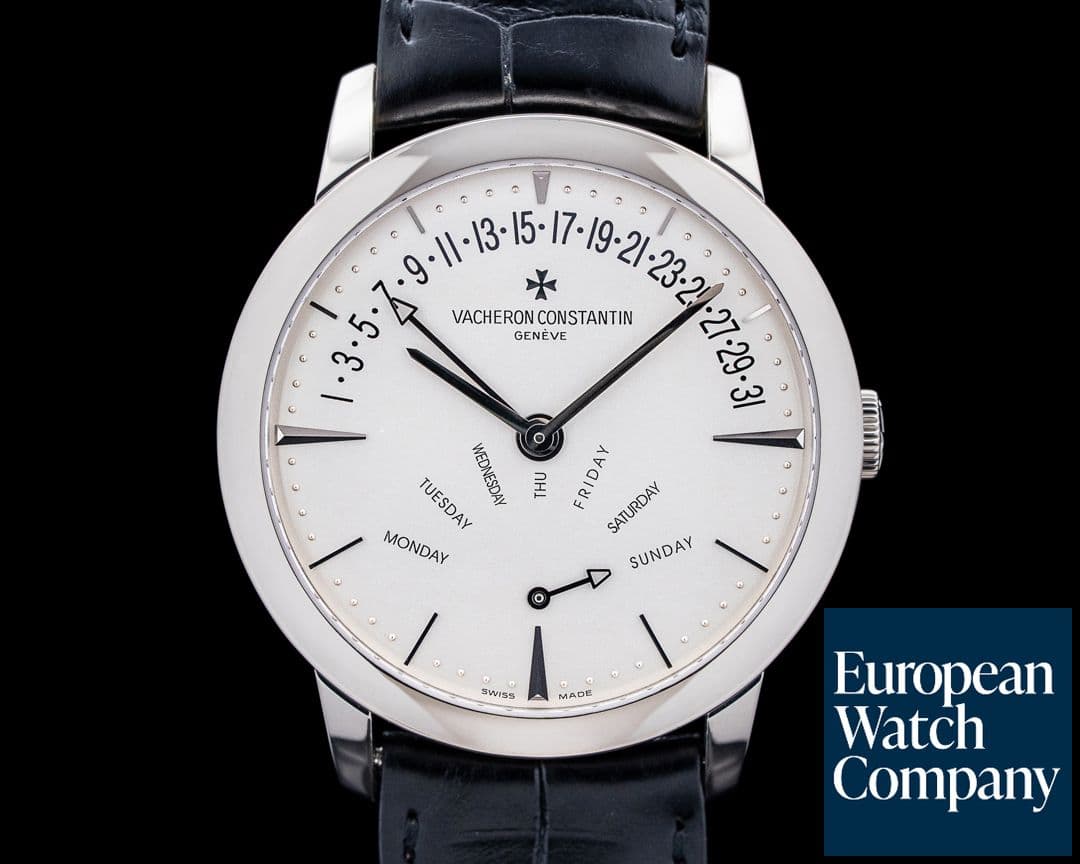 Image of Vacheron Constantin 86020 Patrimony Retrograde Day-Date 18K White Gold Silver Dial
