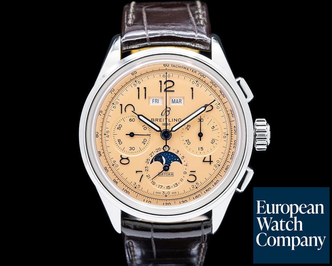 Image of Breitling AB2510 Premier B25 Datora 42 SS Salmon Dial