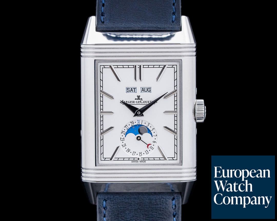Image of Jaeger LeCoultre Q3918420 Reverso Tribute Duoface Calendar SS Silver Dial