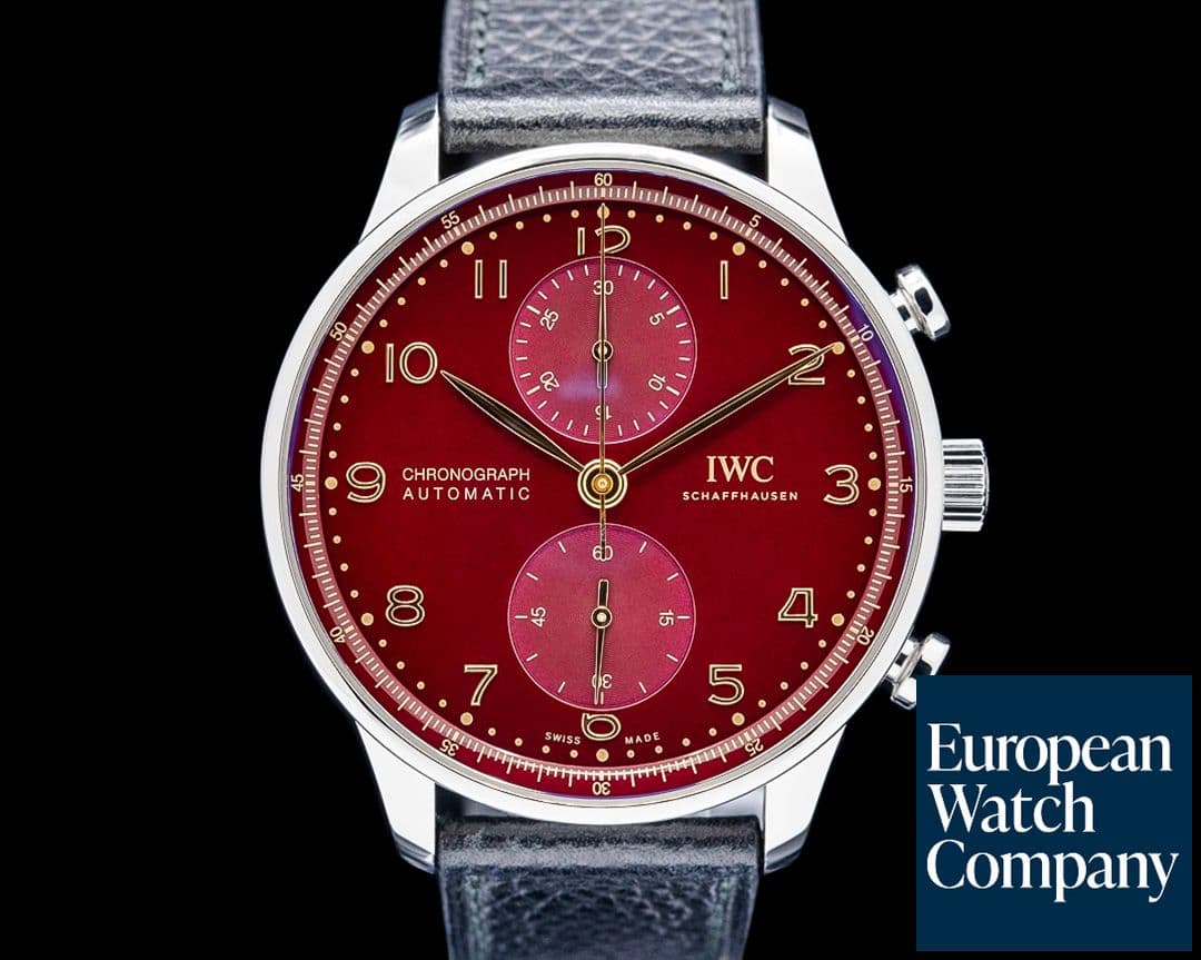 Image of IWC IW371629 Portugieser Chronograph Year of the Dragon SS Red Dial