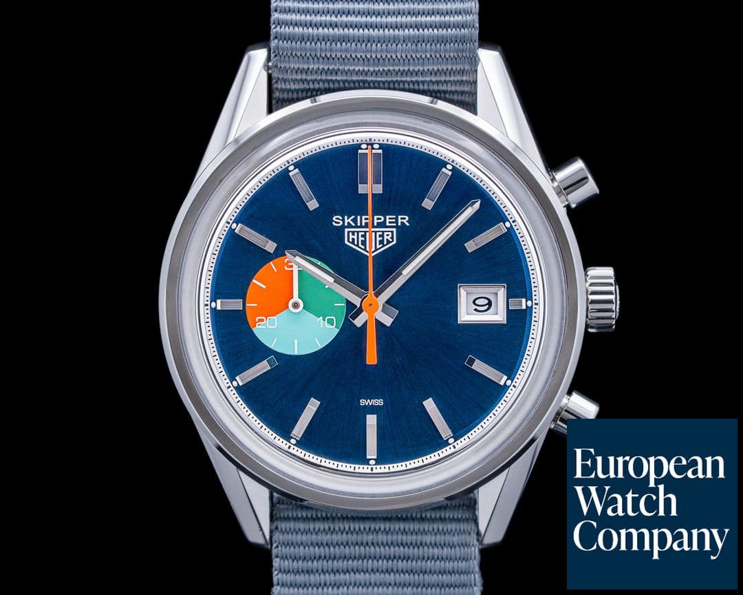 Image of TAG Heuer Carrera Skipper Hodinkee SS Blue Dial LIMITED
