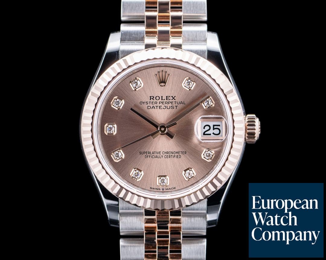 Image of Rolex 278271 Datejust 31 18K Everose Gold / SS Sunburst Rose Dial 2025