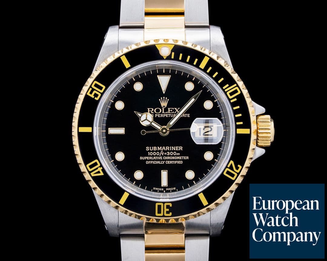 Image of Rolex 16613 Submariner 18K Yellow Gold / SS Black Dial Circa. 2000
