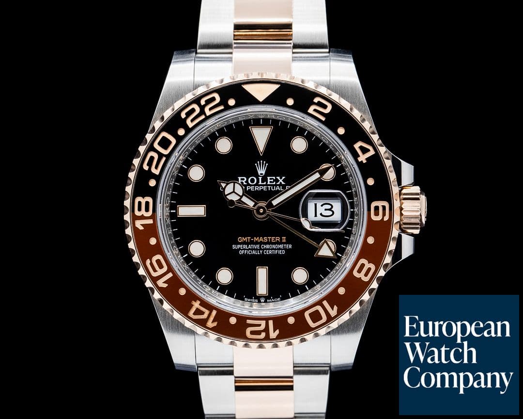 Image of Rolex 126711CHNR GMT-Master II "Root Beer" 18K Everose Gold / SS Black Dial