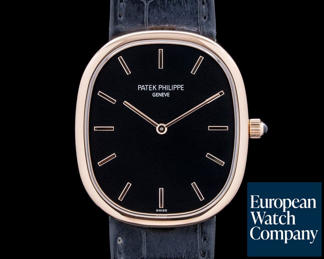 Image of Patek Philippe 5738R Golden Ellipse 18K Rose Gold Black Dial