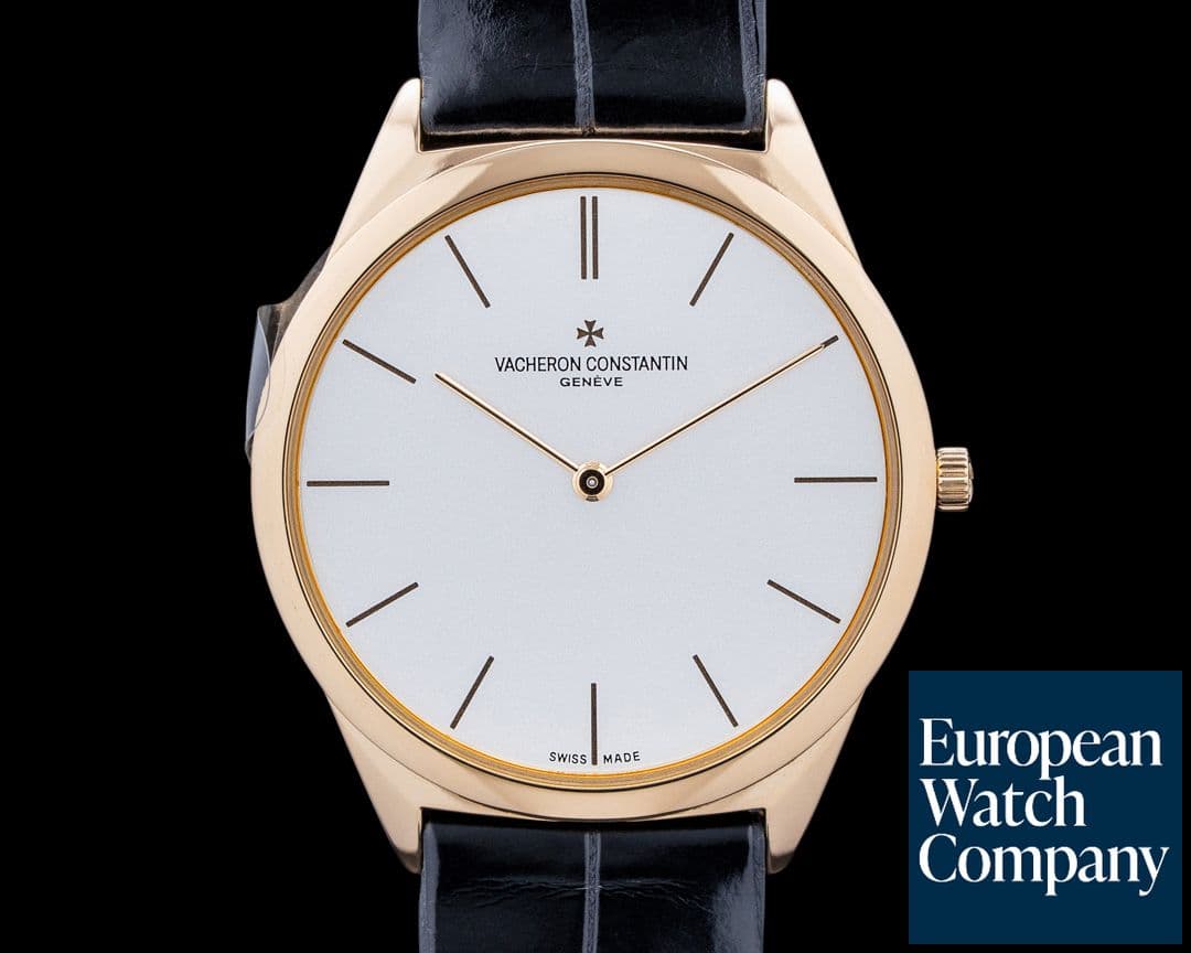 Image of Vacheron Constantin 33155 Historiques Ultra-Fine 1955 18K Rose Gold Silver Dial