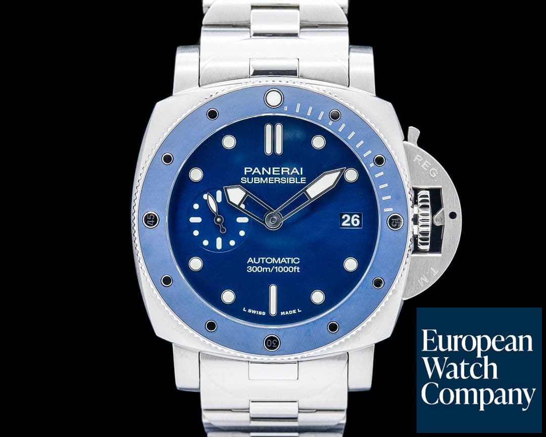Image of Panerai PAM01068 Submersible Blu Notte Steel Blue Dial