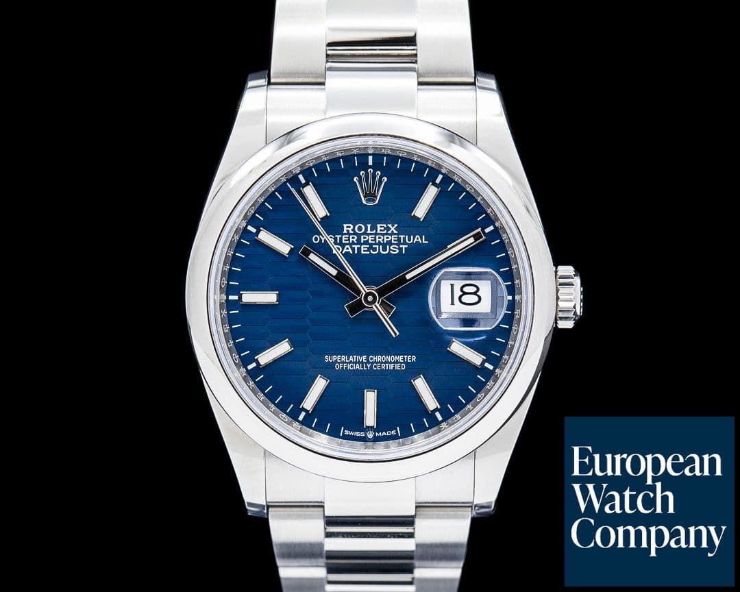Image of Rolex 126200 Datejust SS Blue Motif Dial