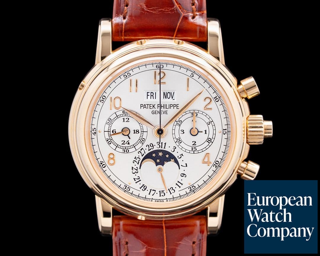 Image of Patek Philippe 5004R Split Seconds Perpetual Calendar Chronograph 18K RG Silver Dial