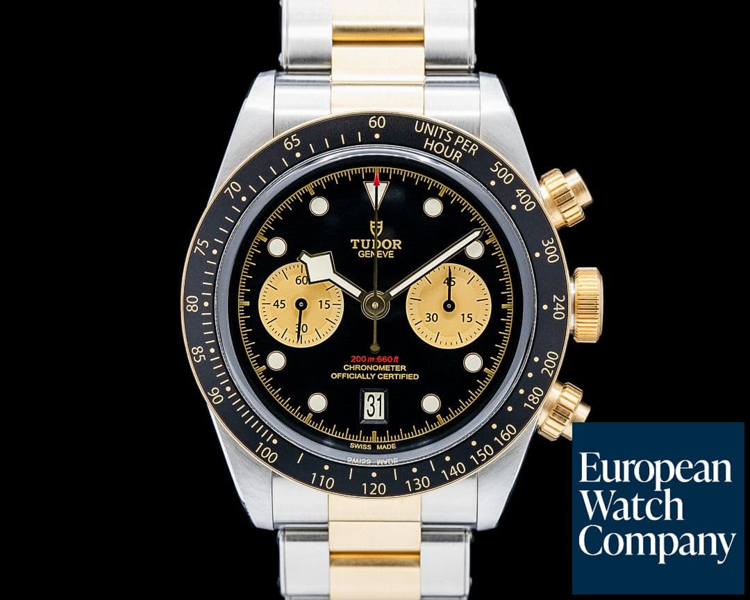 Image of Tudor 79363N Black Bay Chrono 18K Yellow Gold / SS Black Dial