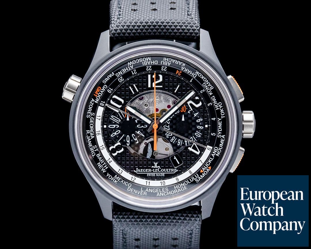 Image of Jaeger LeCoultre AMVOX5 World Chronograph Racing Ceramic Titanium Black Dial LIMITED