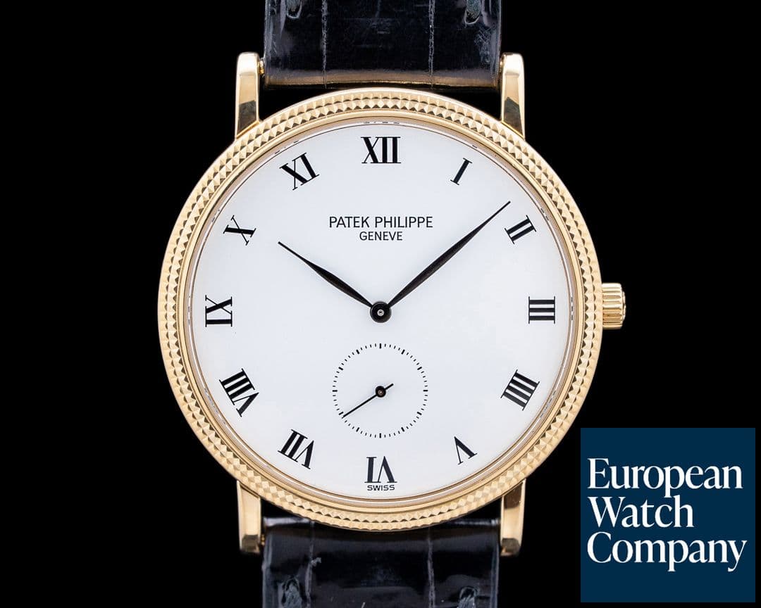 Image of Patek Philippe 3919J Calatrava 18K Yellow Gold White Dial
