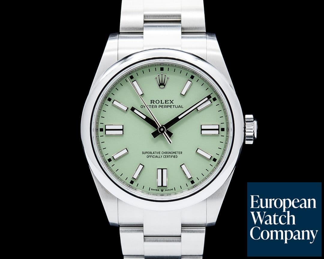 Image of Rolex 134300 Oyster Perpetual SS Pistachio Green Dial 2025