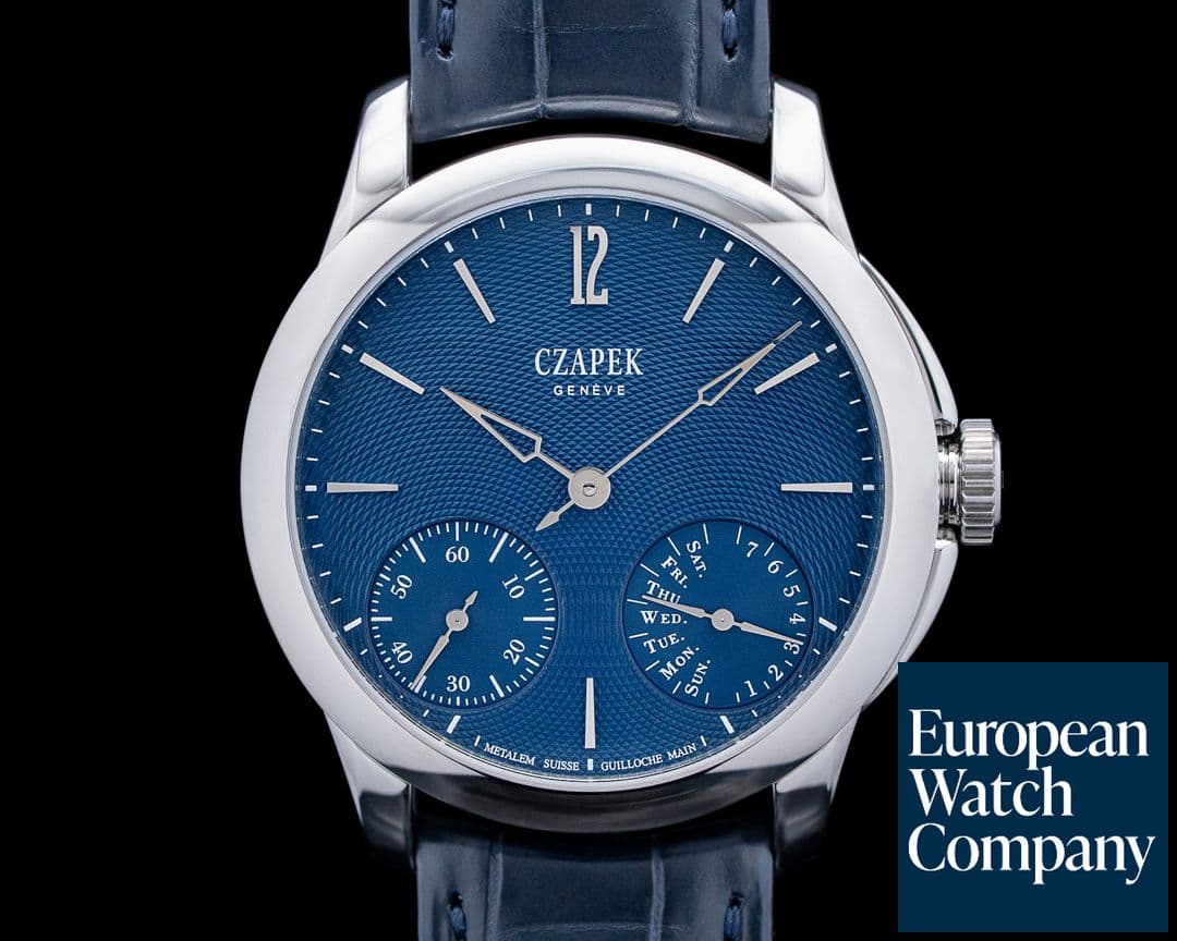 Image of Czapek & Cie Aqua Blue S Quai des Bergues Manual Wind SS Blue Dial
