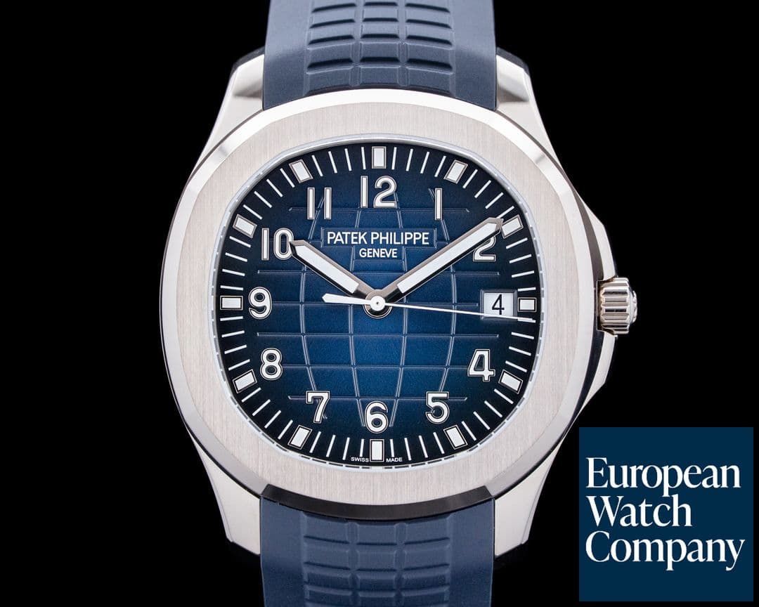 Image of Patek Philippe 5168G Aquanaut 18K White Gold Blue Dial UNWORN