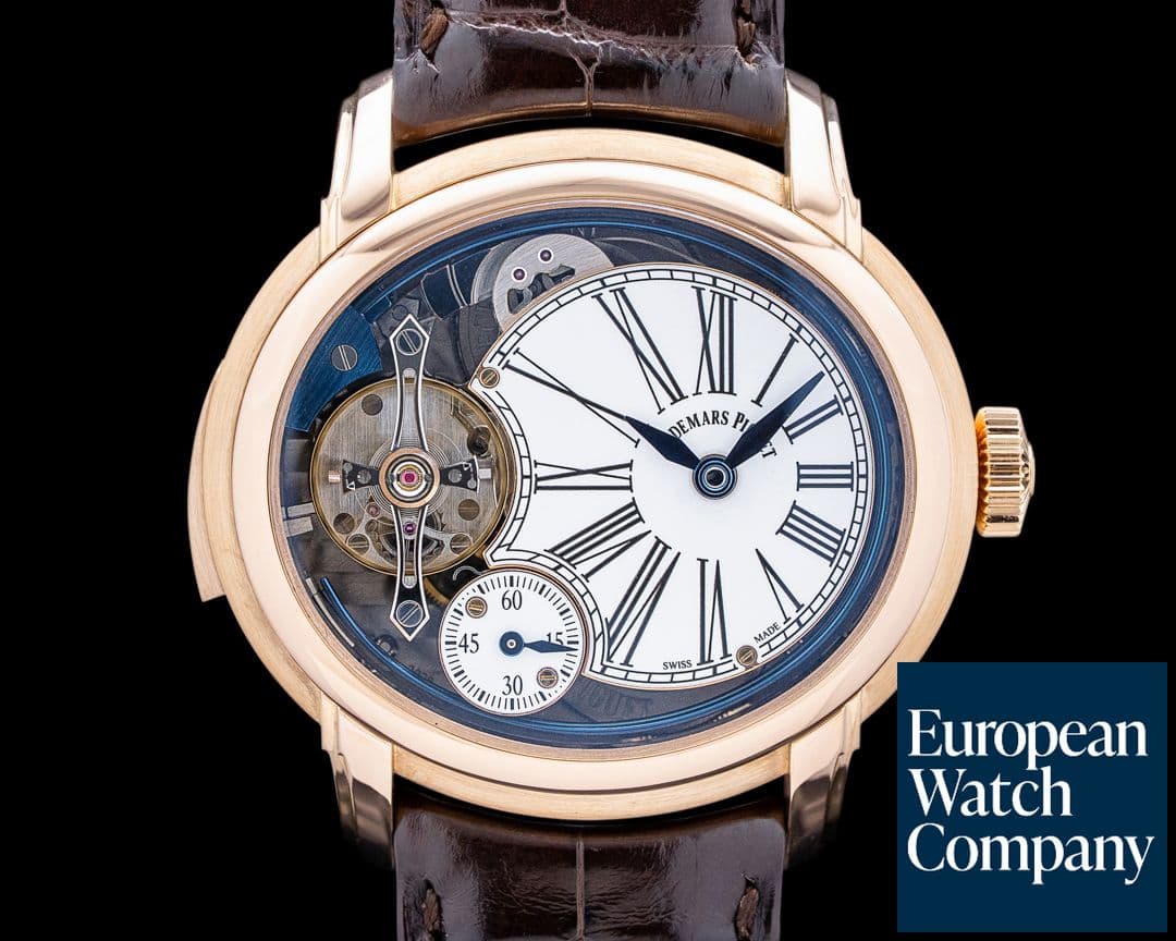 Image of Audemars Piguet Millenary Minute Repeater 18K Rose Gold White Enamel Dial