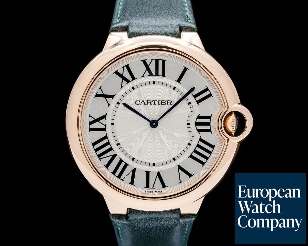 Image of Cartier W6920054 Ballon Bleu de Cartier 46 Extra Flat 18K Rose Gold Silver Dial