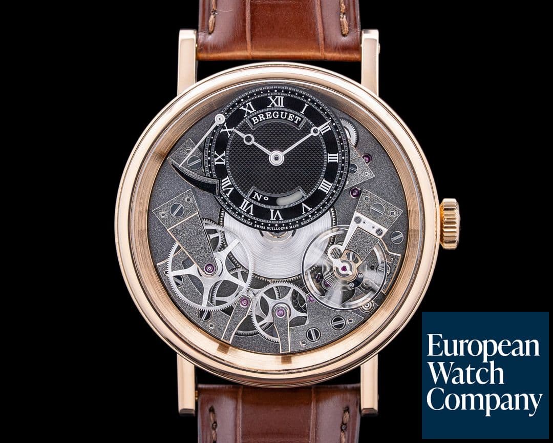 Image of Breguet 7057BR Tradition Power Reserve 18K Rose Gold Skeleton Dial