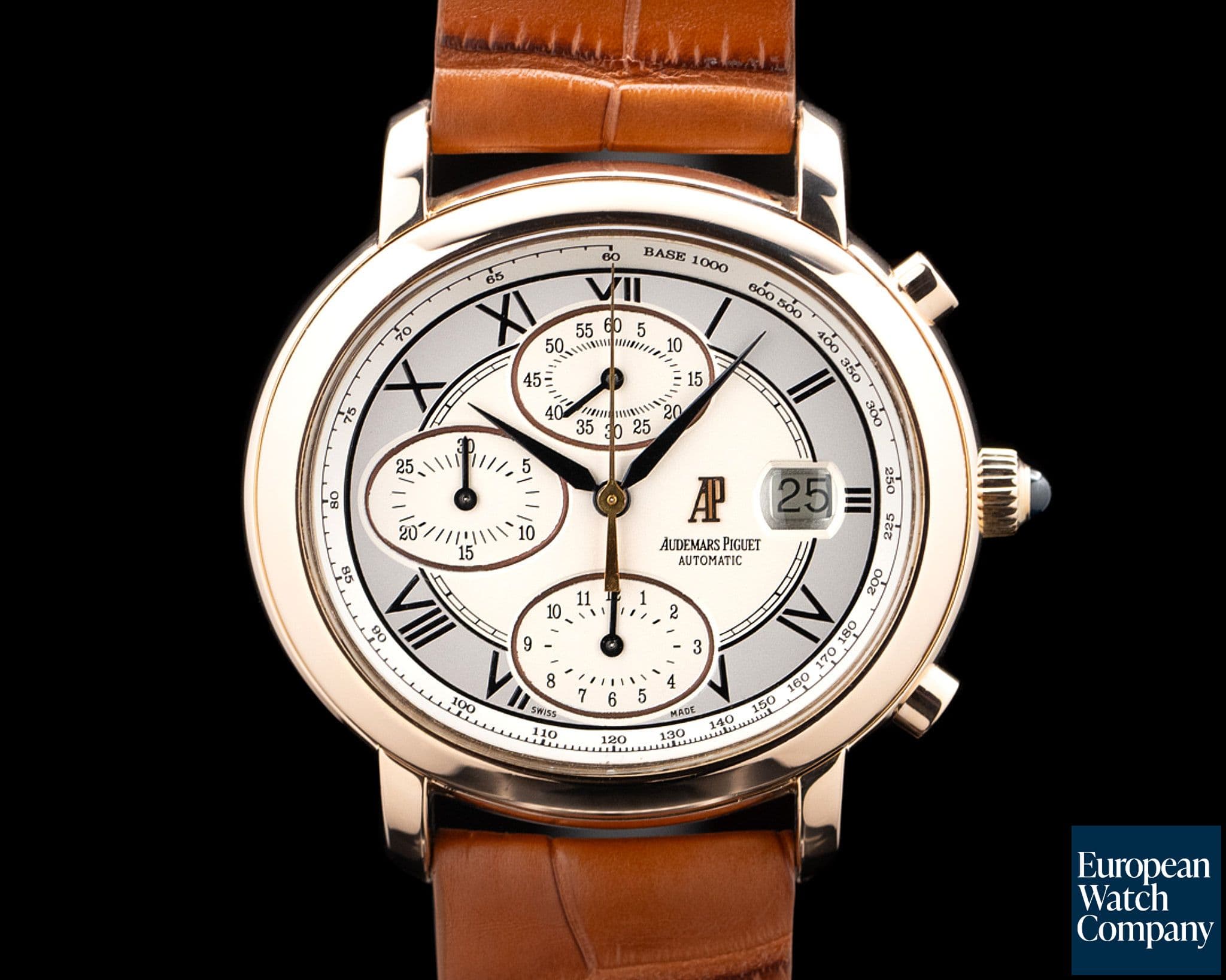 Image of Audemars Piguet 25822 Millenary Chronograph 18K Rose Gold Silver Dial