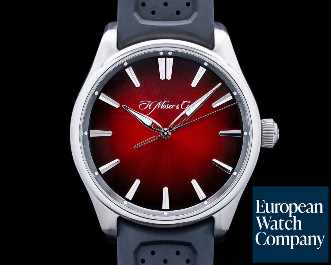 Image of H. Moser and Cie. 3200-1207 Pioneer Centre Seconds SS Red Fume Dial