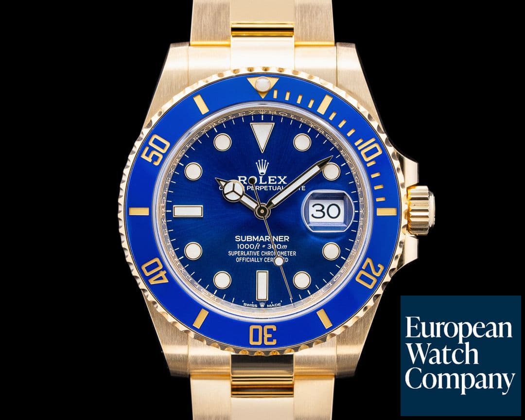 Image of Rolex 126618LB Submariner Date 18K Yellow Gold Blue Dial