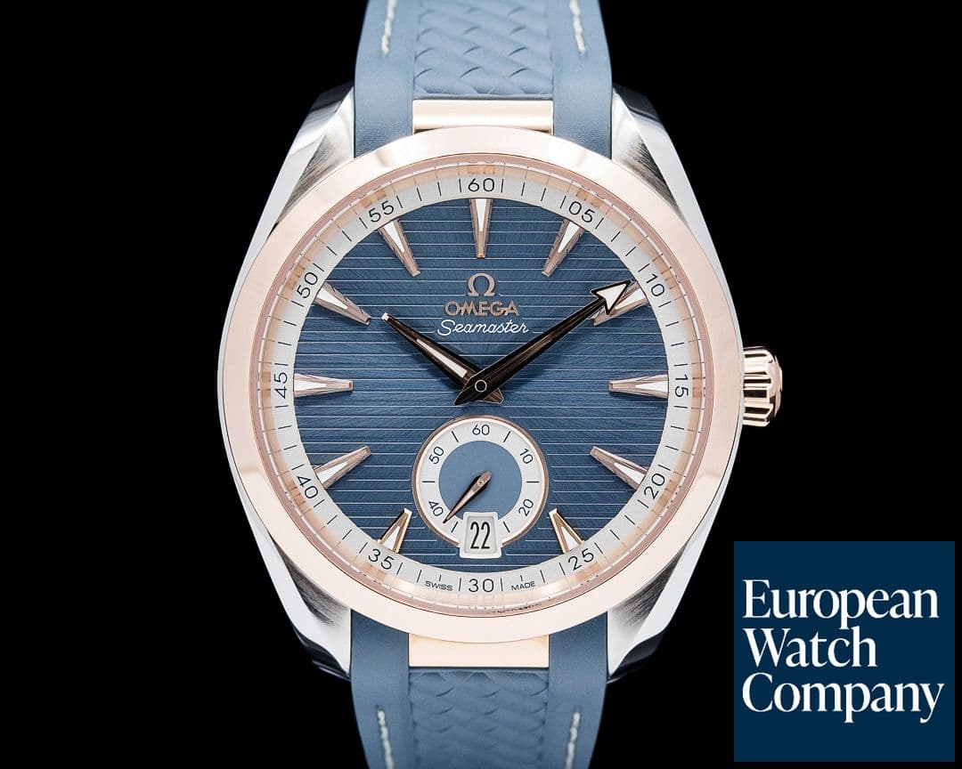 Image of Omega Seamaster Aqua Terra Small Seconds SS 18K Sedna Gold Blue Dial 2024