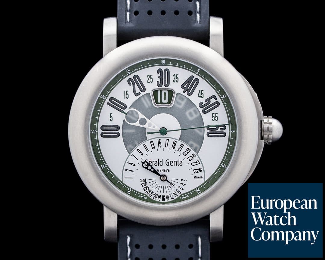 Image of Gerald Genta Arena Bi Retro Sport Titanium White Dial