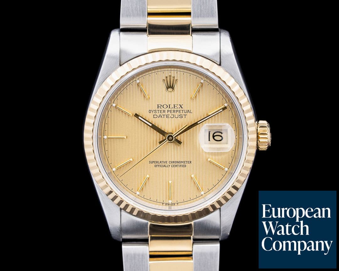 Image of Rolex 16233 Datejust SS / 18K Yellow Gold Champagne Dial Circa. 1991