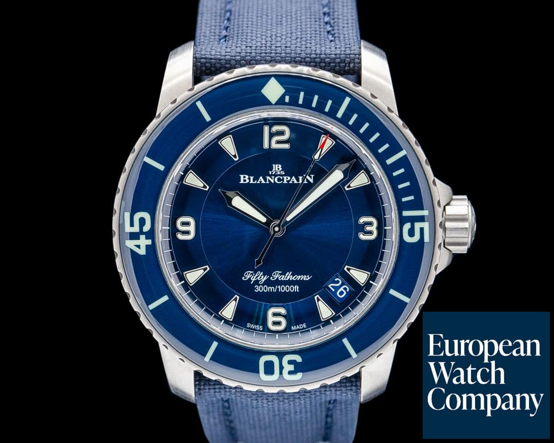 Image of Blancpain 5015 Fifty Fathoms Titanium Blue Dial