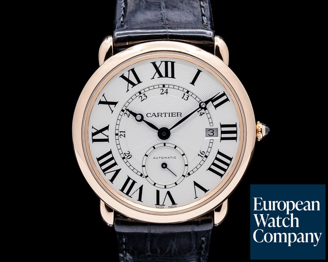 Image of Cartier W6801005 Ronde Louis Cartier 18K Rose Gold White Dial