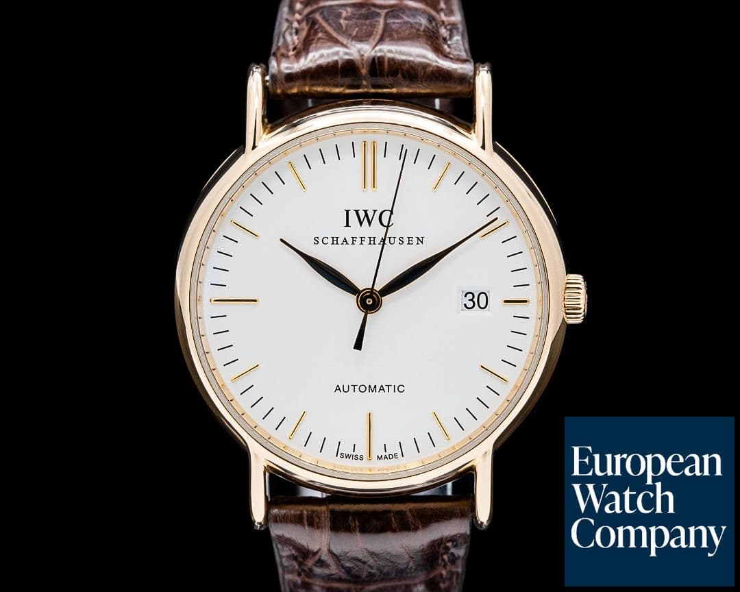 Image of IWC IW356302 Portofino Automatic 18K Rose Gold White Dial