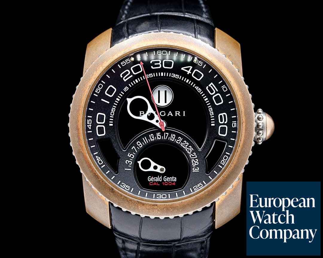 Image of Bulgari 101833 Gefica Retro 47MM Bronze Black Dial