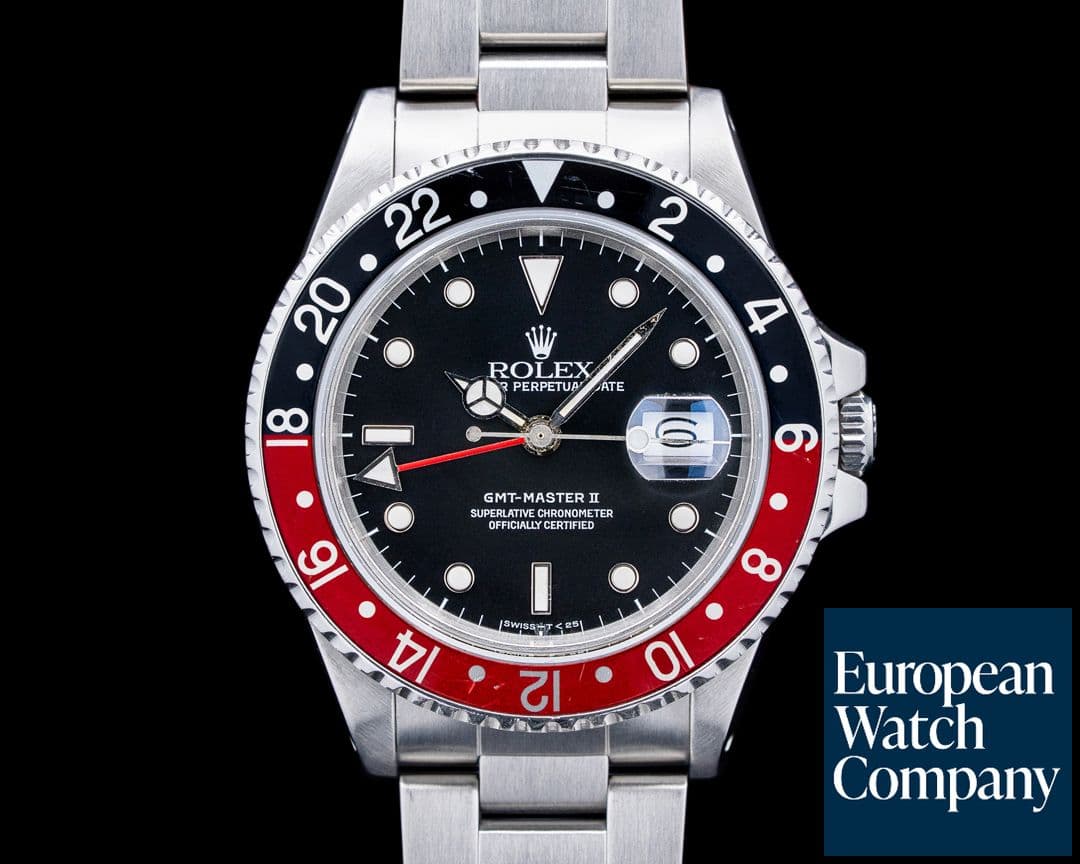 Image of Rolex 16760 GMT Master II "Fat Lady" SS Black Dial