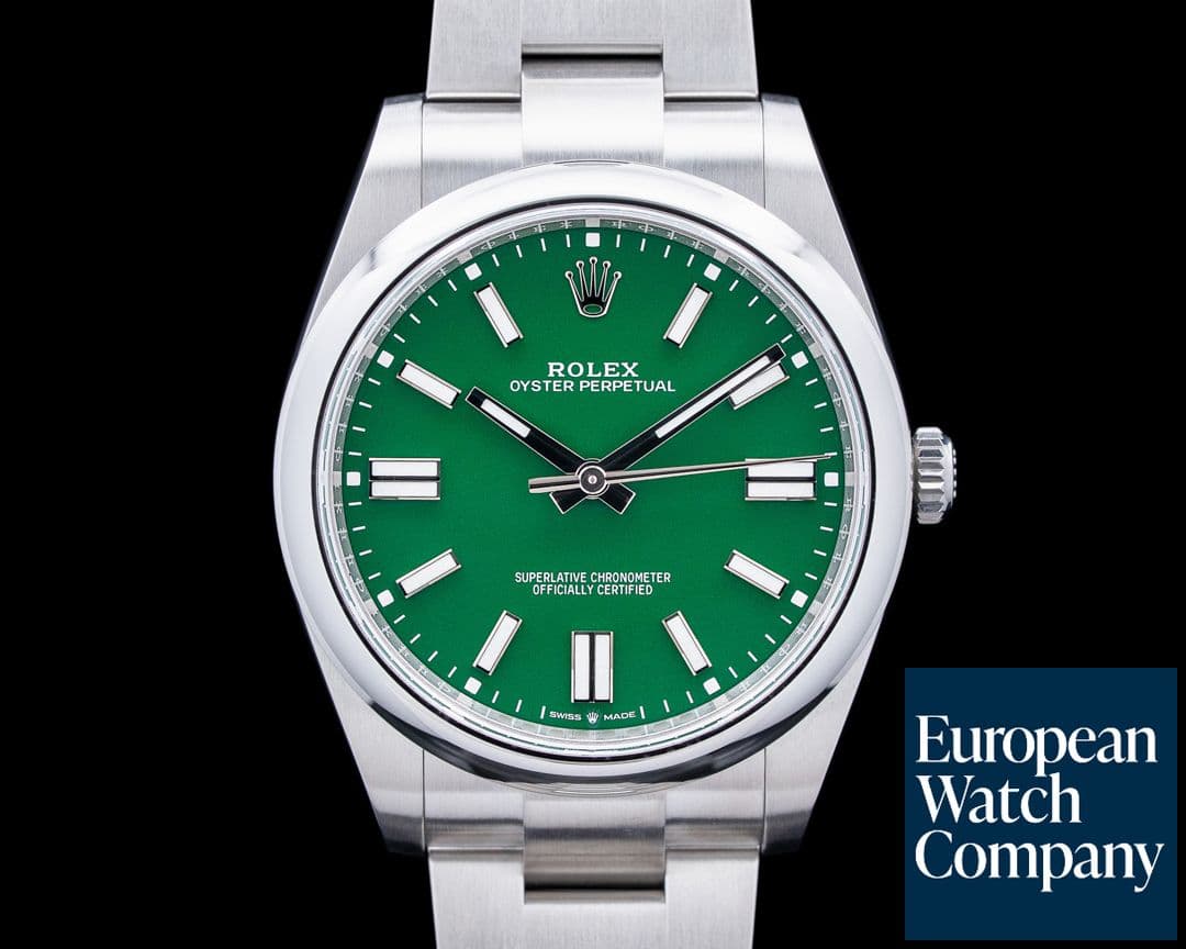 Image of Rolex 124300 Oyster Perpetual SS Green Dial