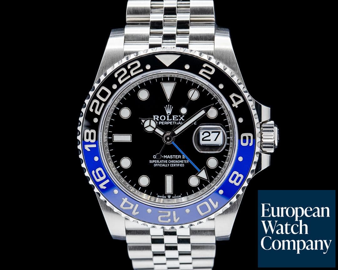 Image of Rolex 126710BLNR GMT-Master II "Batgirl" Jubilee SS Black Dial