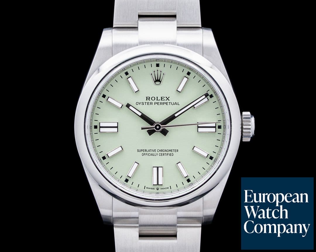 Image of Rolex 134300 Oyster Perpetual SS Pistachio Green Dial 2025